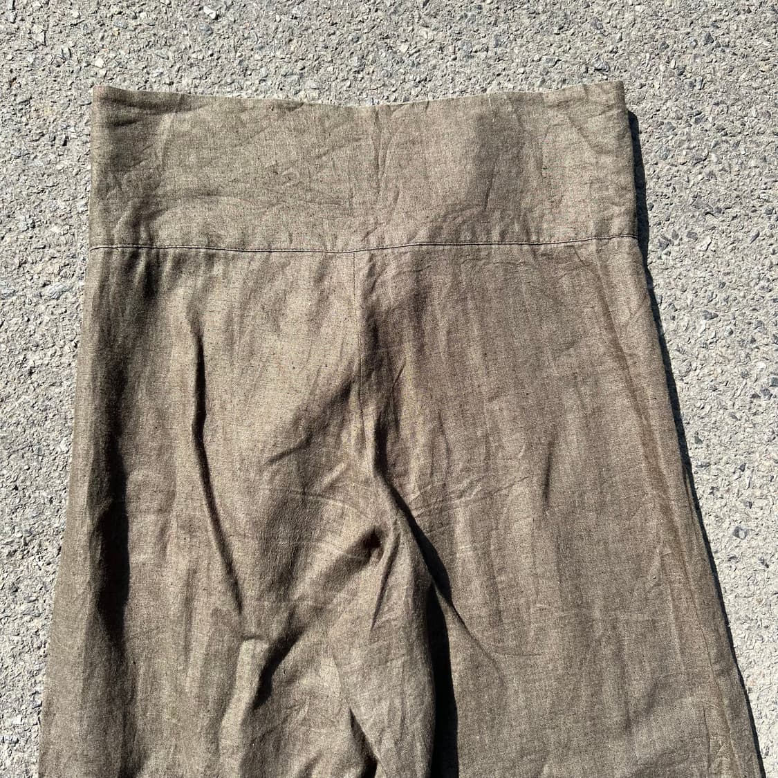 요지 야마모토 1995 SS 리넨 랩 와이드 팬츠 상품이미지7
