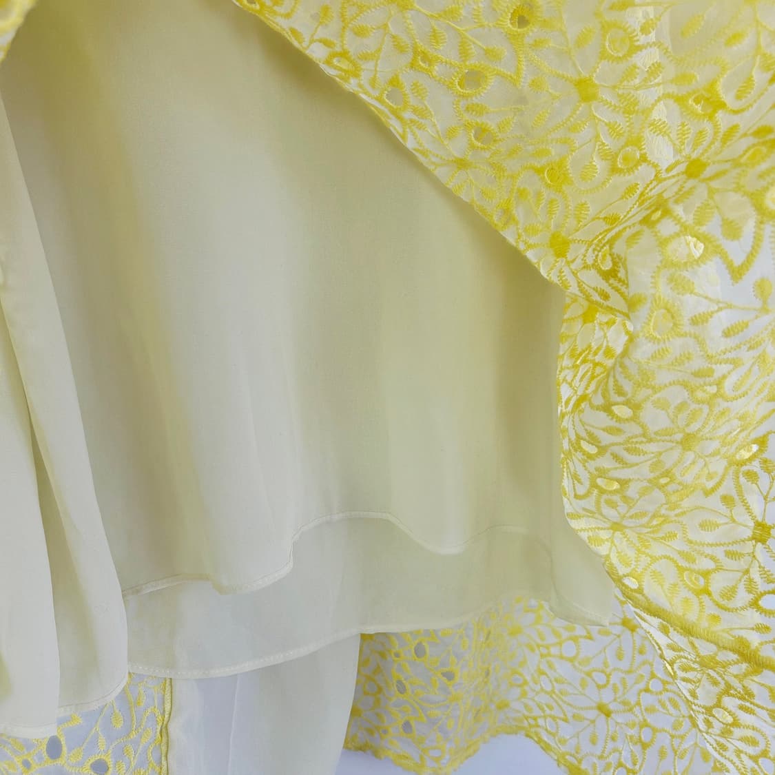 [BLUPEPE] 블루페페 옐로우 자수 레이스 블라우스 여성 상품이미지5