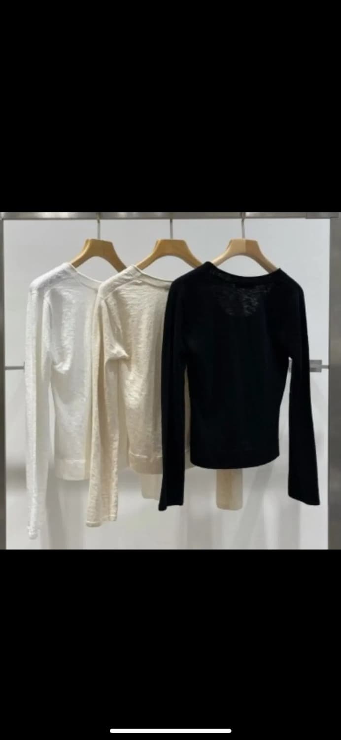  블러썸에이치컴퍼니 베르 홀가먼트 유넥 니트 아/베/검 상품이미지2