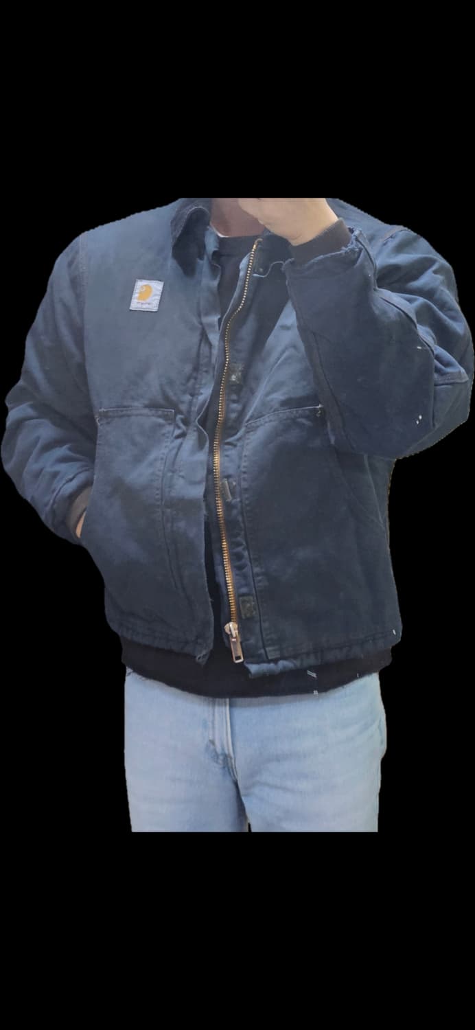 빈티지 칼하트 J02 네이비 숏기장 디트로이트 자켓 상품이미지8