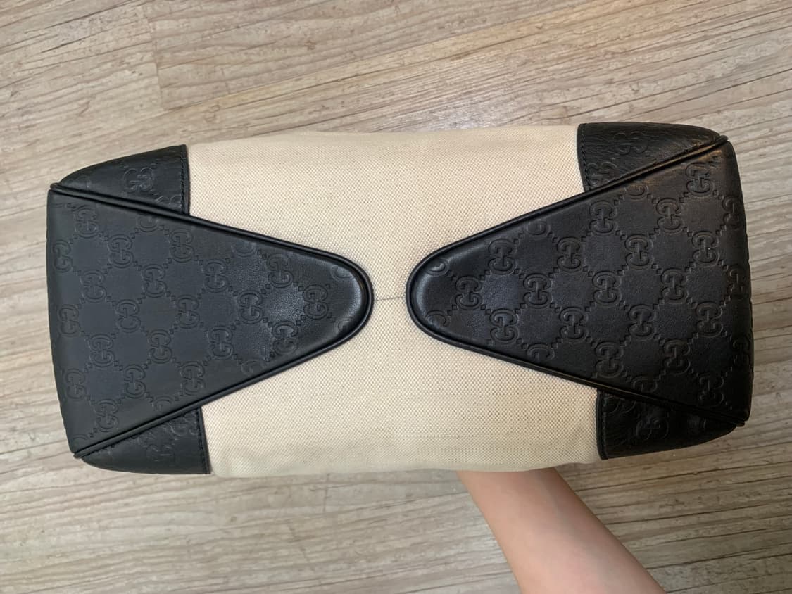 구찌 GUCCI 캔버스 숄더백 아이보리 블랙 상품이미지5