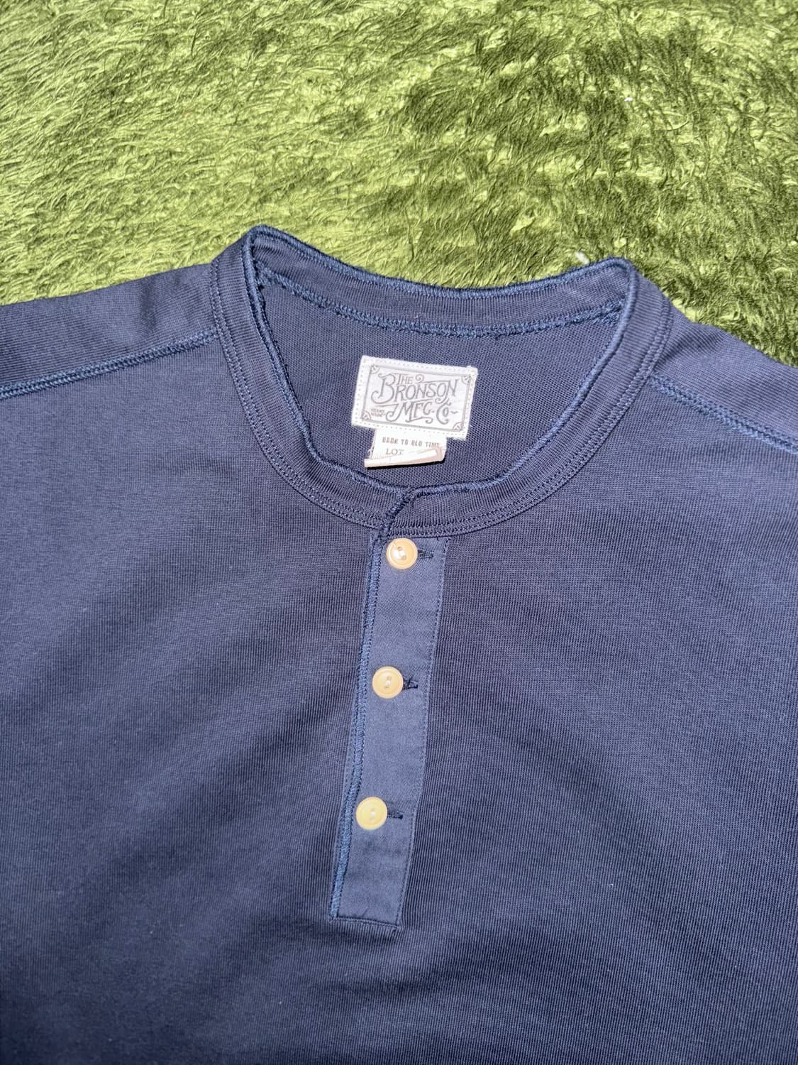 [XXL] BRONSON MFG 브론슨 헨리넥 롱슬리브 네이비 상품이미지3