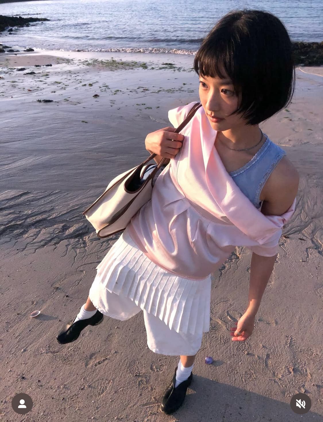 하우스므세  JACQUARD WRAP PLEATS SKIRT white 상품이미지2