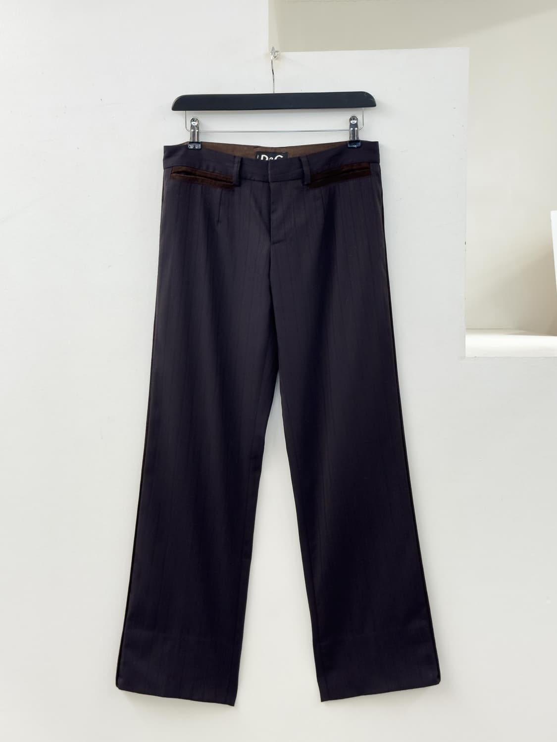 돌체앤가바나 로우라이즈 스트라이프 팬츠 상품이미지1