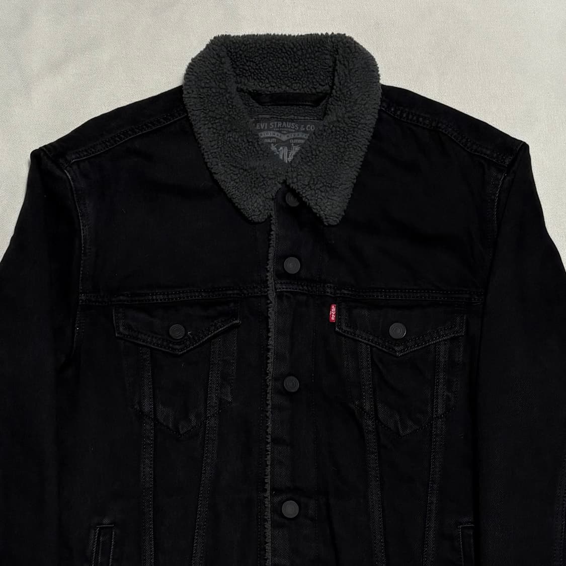 L 리바이스 쉐르파 블랙 데님 트러커 자켓 상품이미지1