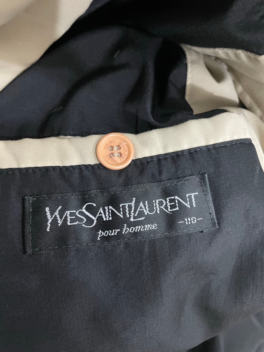 90s 입생로랑 YSL 구스다운 푸퍼 패딩 점퍼 베이지 상품이미지9