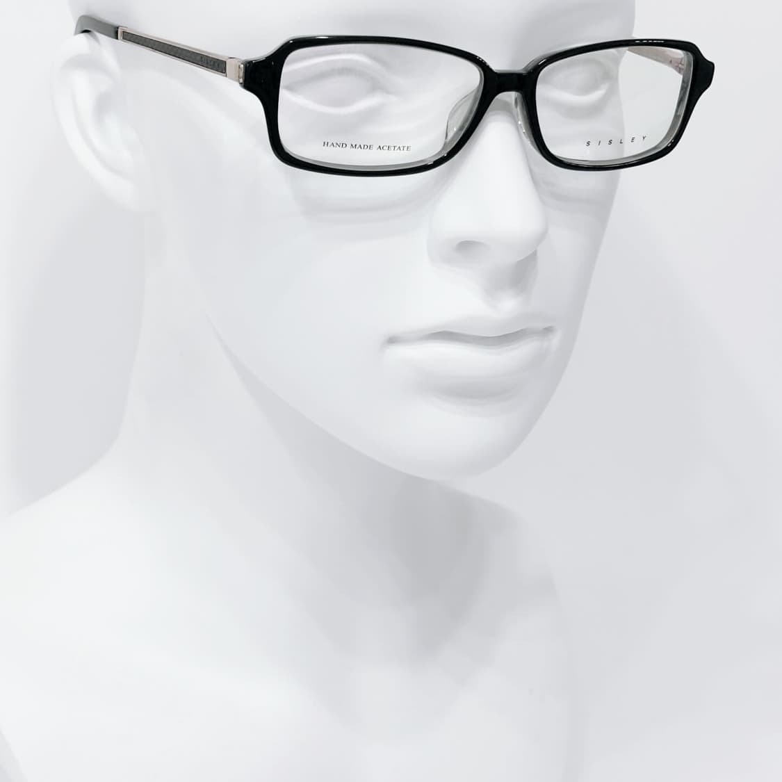 SISLEY 블랙 스퀘어 뿔테 데드스탁 빈티지안경 상품이미지6