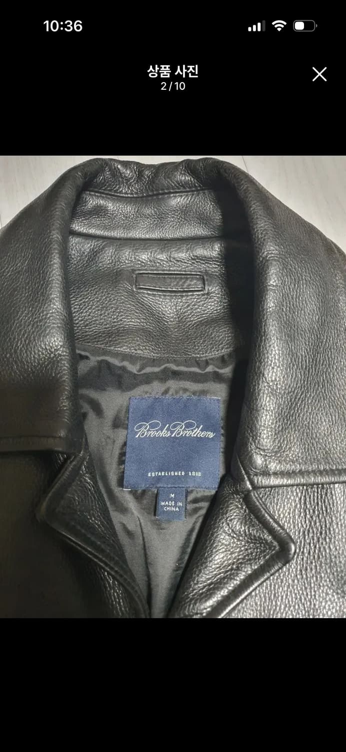 브룩스브라더스 가죽 카코트 M 상품이미지2