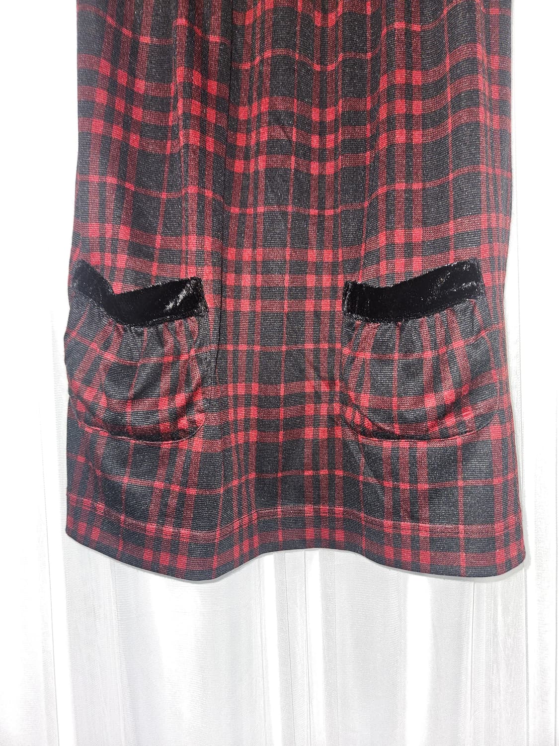 colza 빈티지 레드 체크 원피스 니혼진 공겜여주 갸루 캐캐체 슈슈룬 상품이미지3