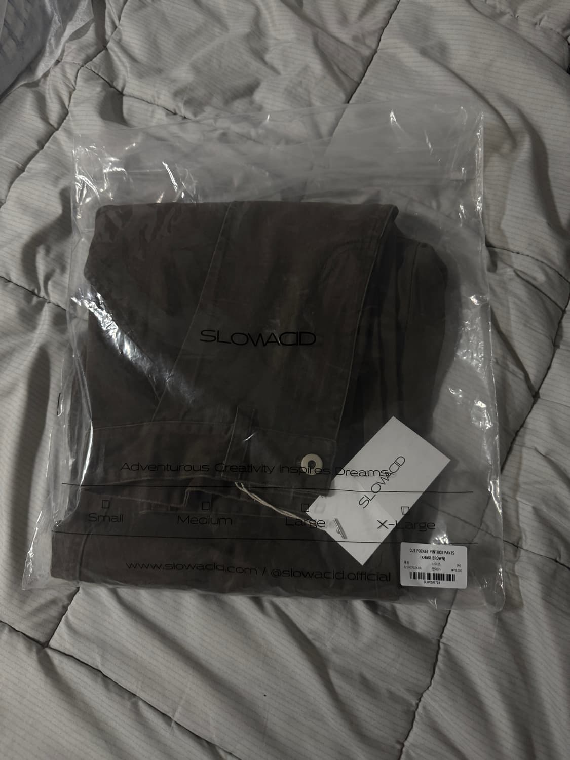 슬로우애시드 핀턱 팬츠 새상품 상품이미지3