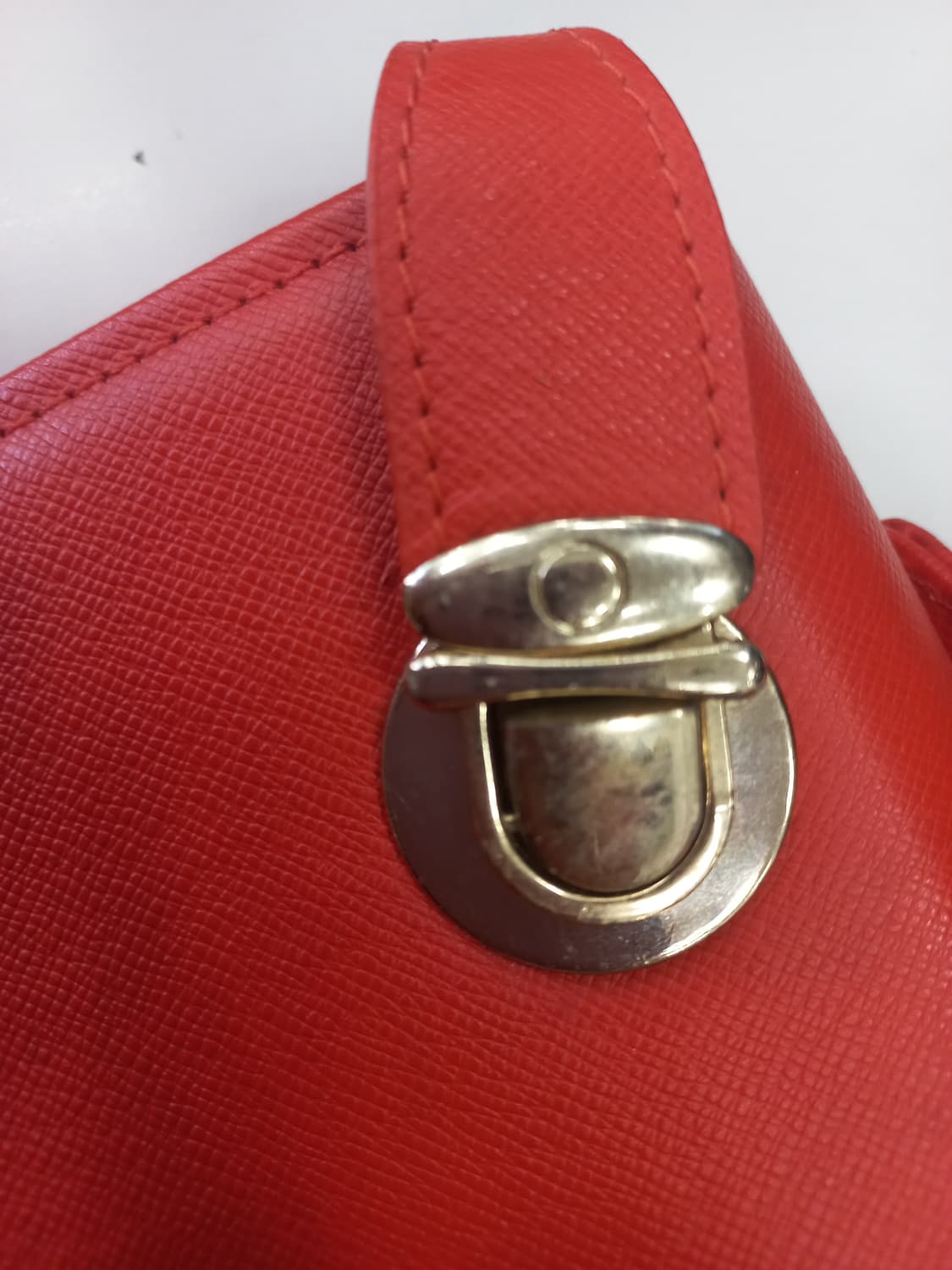 빈폴 주황색 가죽 토트백 상품이미지5