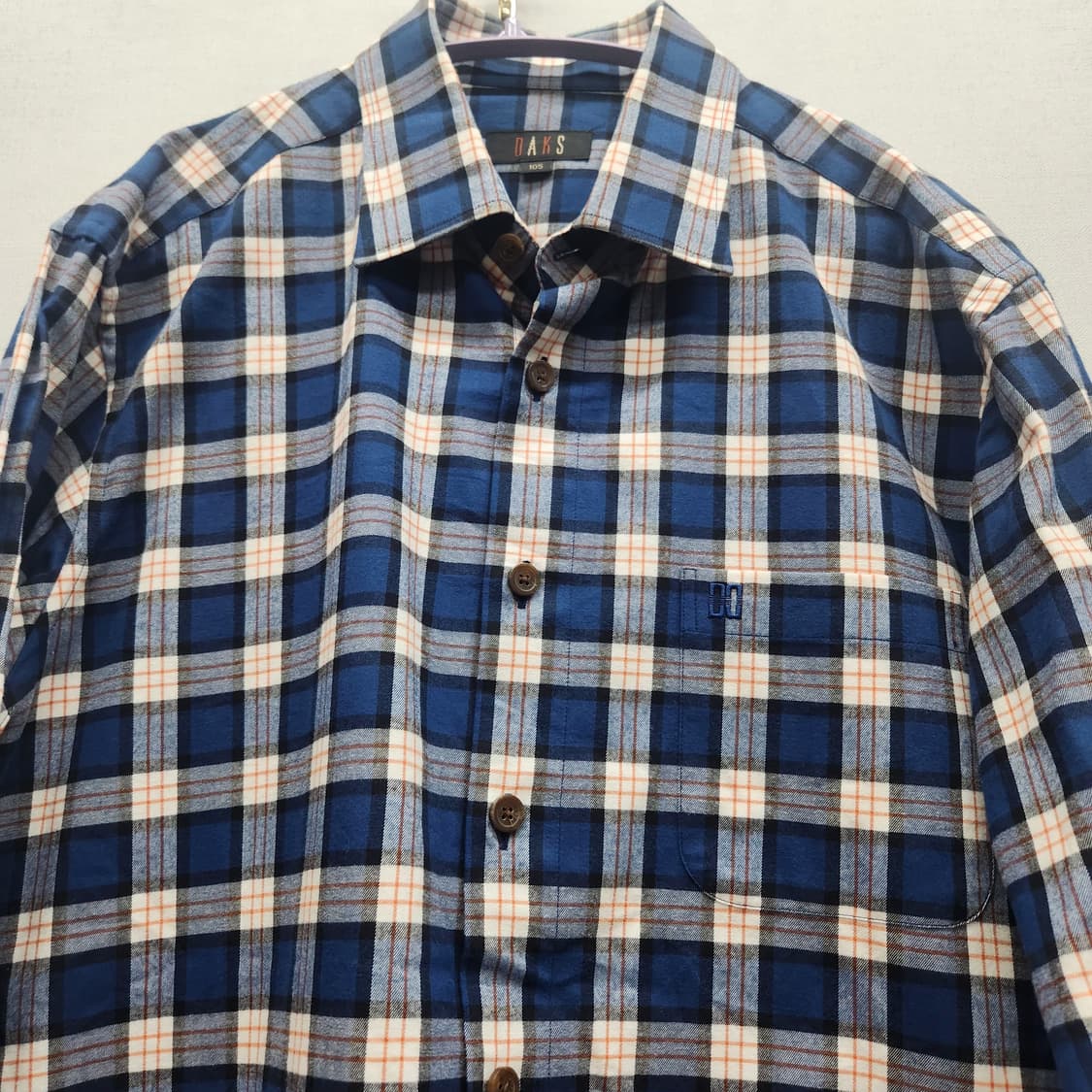 닥스 원포켓 로고 체크패턴 셔츠 105(XL) 상품이미지2