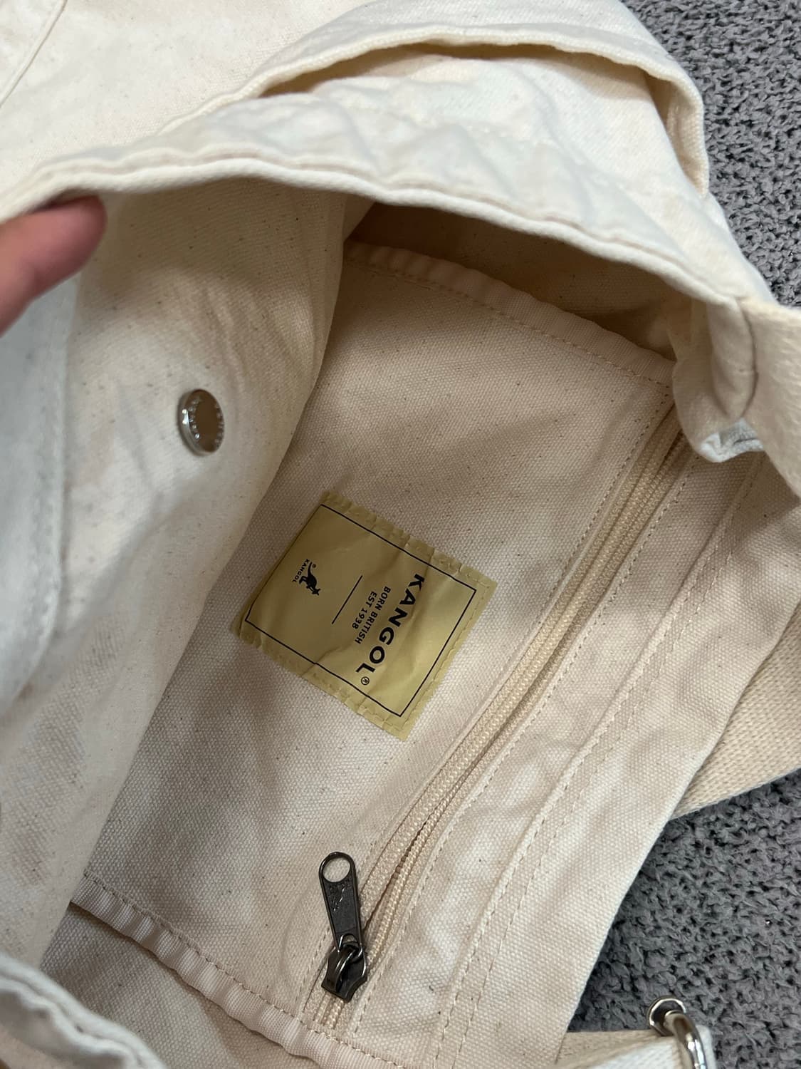 (OS) 캉골 캔버스 크로스백 아이보리 상품이미지3