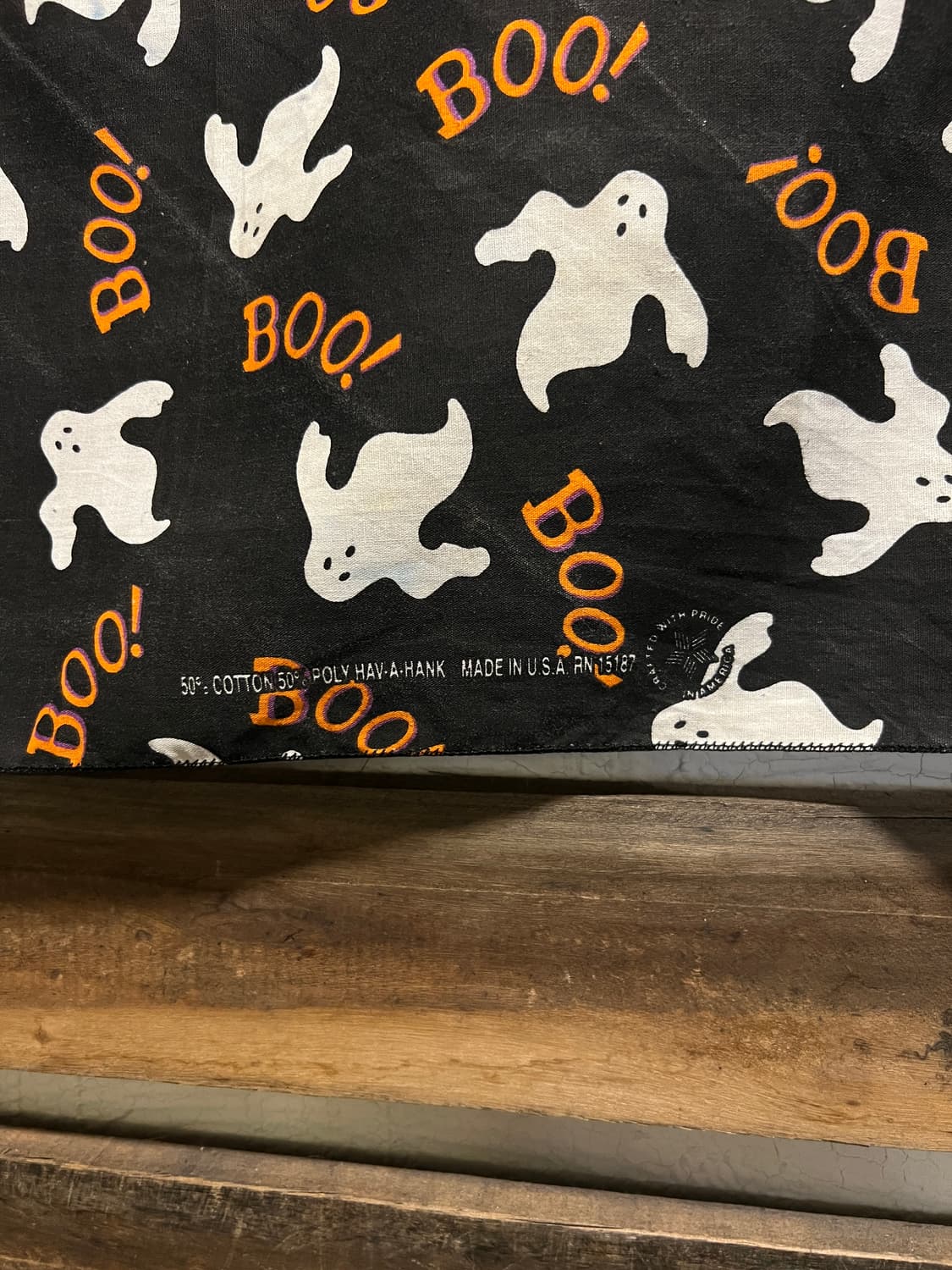 90's Made in USA 할로윈 BOO! 고스트 반다나 B24 상품이미지2