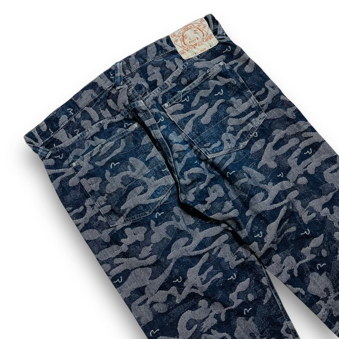 에비수 OG LOT 5500 카모플라쥬 패턴 로고 데님 팬츠 상품이미지5