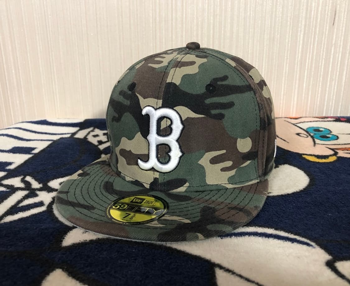 MLB 뉴에라 쿠퍼스타운 보스턴레드삭스 카모모자/캡 7 5/8 상품이미지1