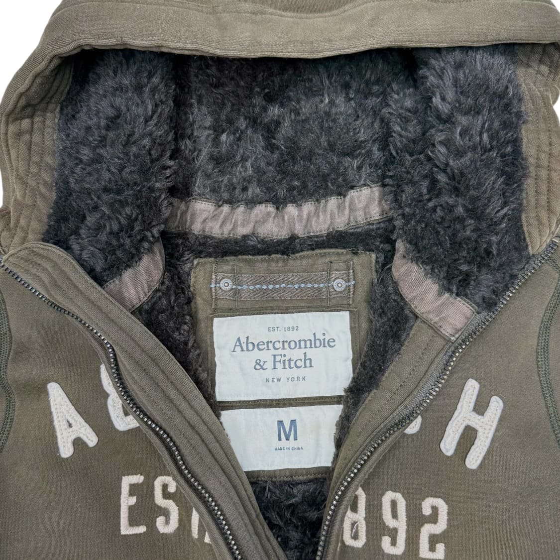 [M] 아베크롬비 앤 피티 카키 후드집업 상품이미지5