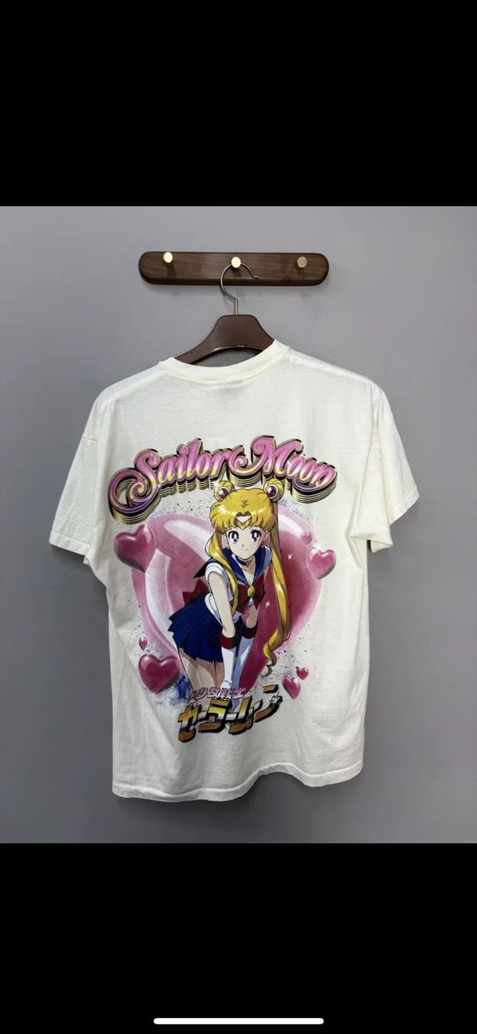 빈티지 달의요정 세일러문 그래픽 아이보리 반팔 H2516 상품이미지4