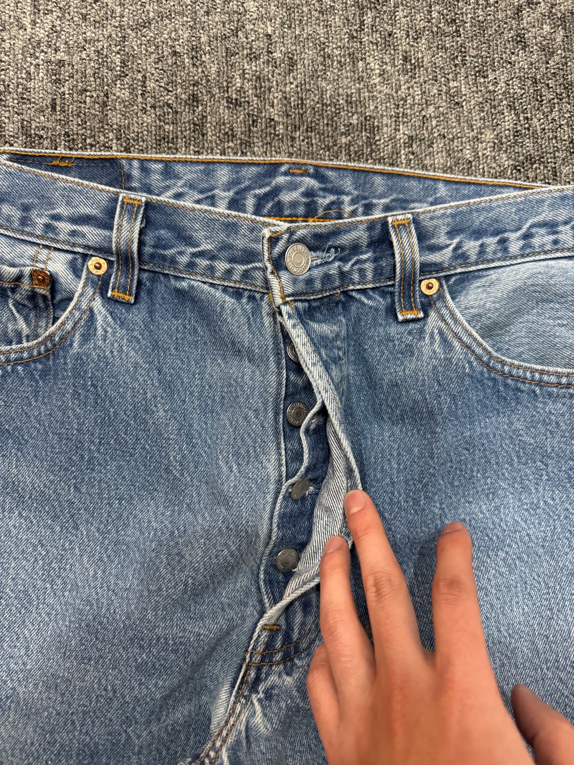 90s USA 리바이스 501xx 데님 빈티지 라이트블루 36 상품이미지4