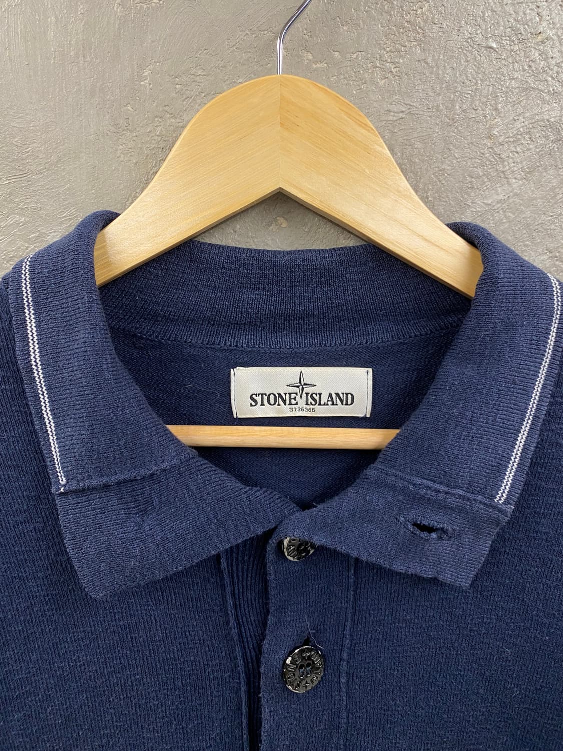 [M] Stone Island 스톤아일랜드 버튼업 네이비 니트 상품이미지8