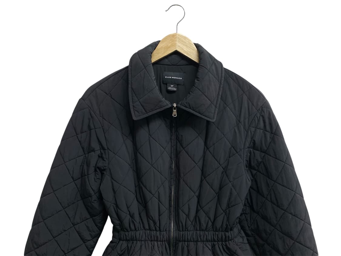 클럽모나코 퀼팅 스트링 패딩 블랙 S 상품이미지2