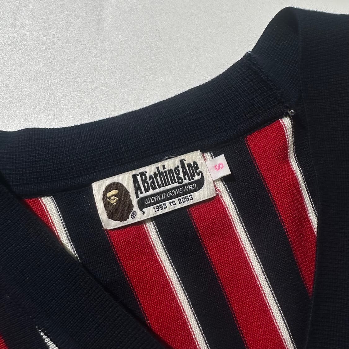 (매장판) Bape 베이프 스트라이프 코튼 니트 가디건 상품이미지4