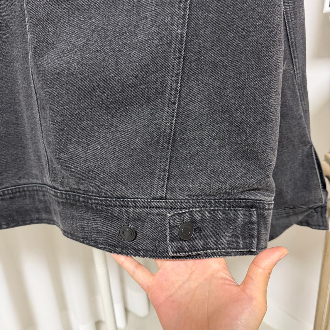 빈티지)OUR Room 아워룸 블랙 후드데님 쟈켓 프리사이즈 상품이미지6