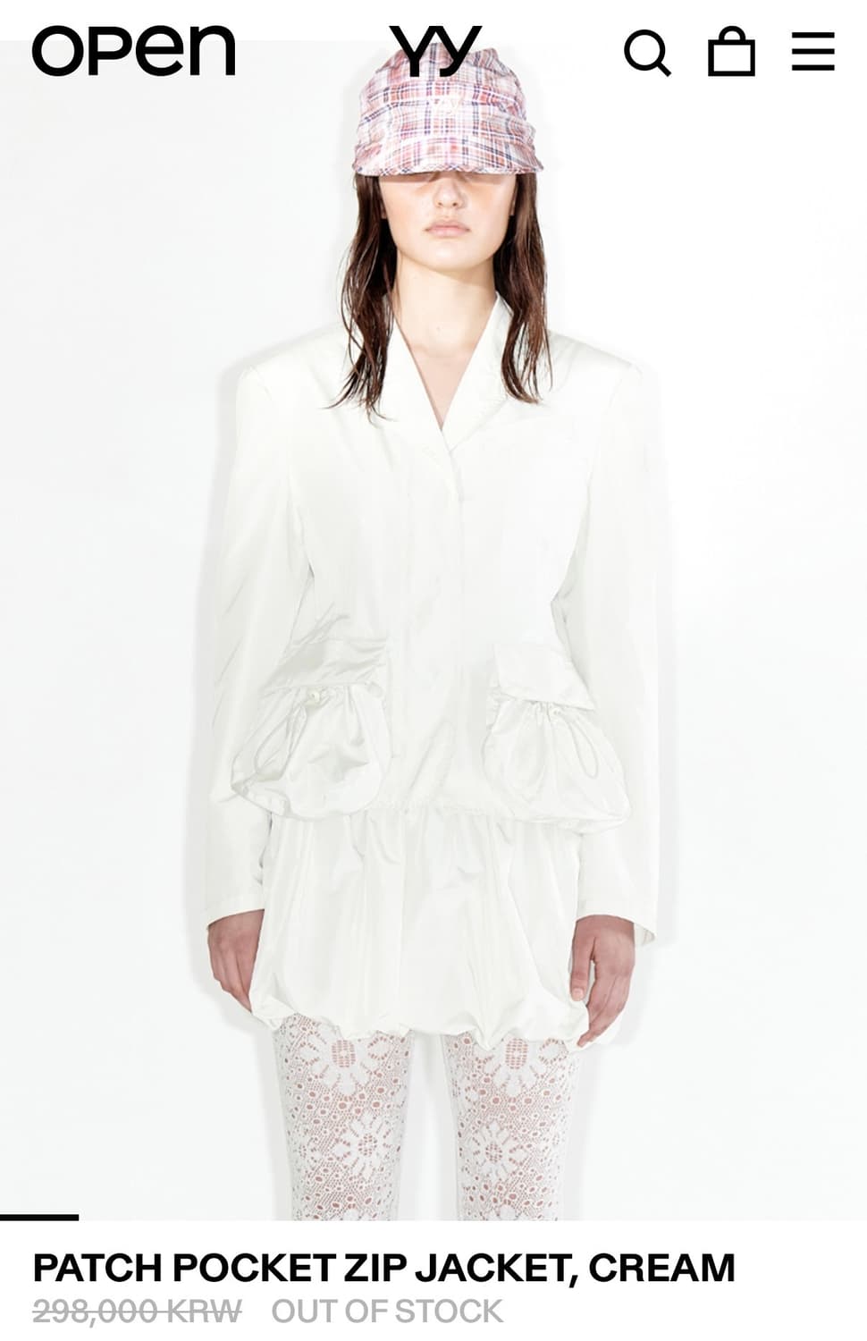 OPEN YY PATCH POKET ZIP JACKET, CREAM 상품이미지1