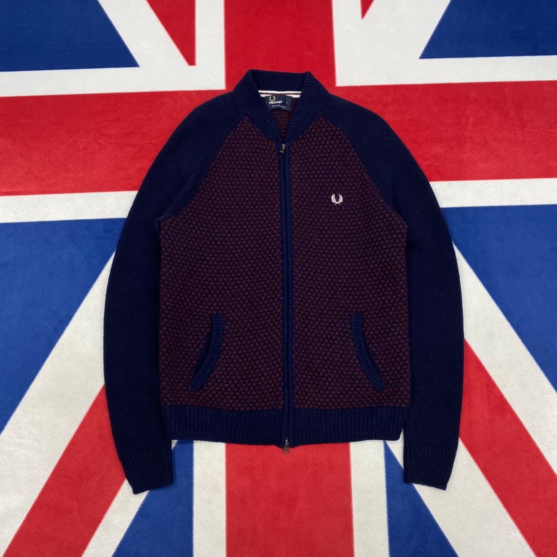 프레드페리 니트집업 L 상품이미지1