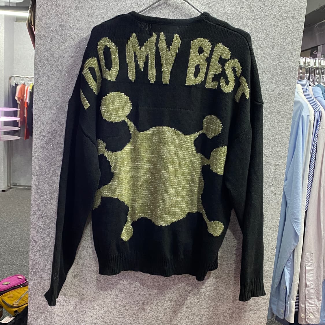 엑스톤즈 패턴 베스트 투웨이 니트 집업 B3357 상품이미지4