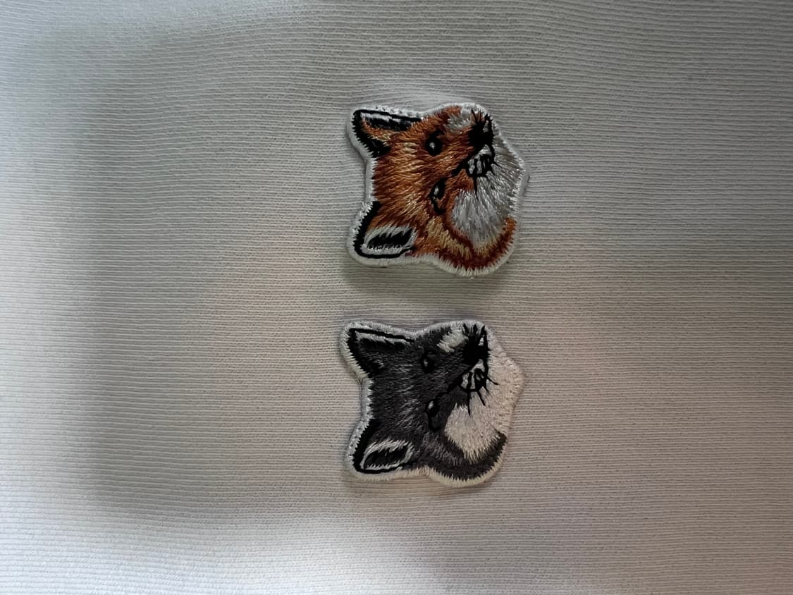 메종 키츠네 더블 폭스 헤드 패치 클래식 스웨트셔츠 에크루 상품이미지2