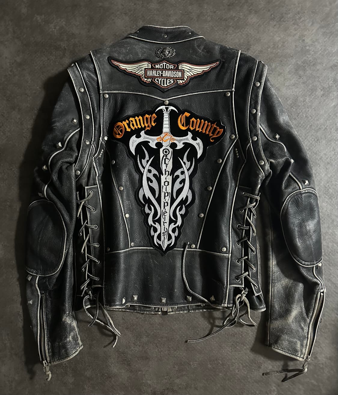 [팔분리/M] 페리골드 OCC 커스텀 천연 소가죽 바이커 자켓 & 베스트 상품이미지3