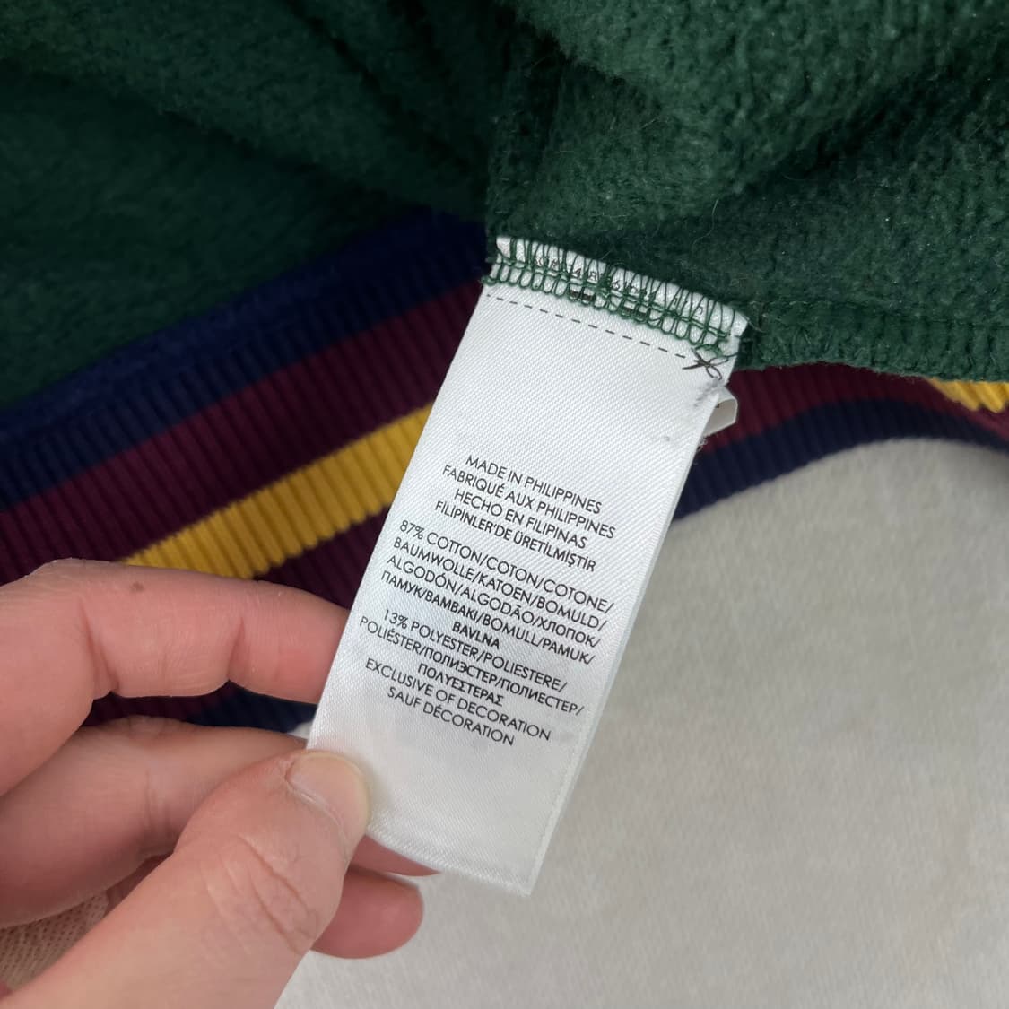 100 폴로랄프로렌 프레리 럭비 멀티패치 숄카라 가디건 상품이미지8