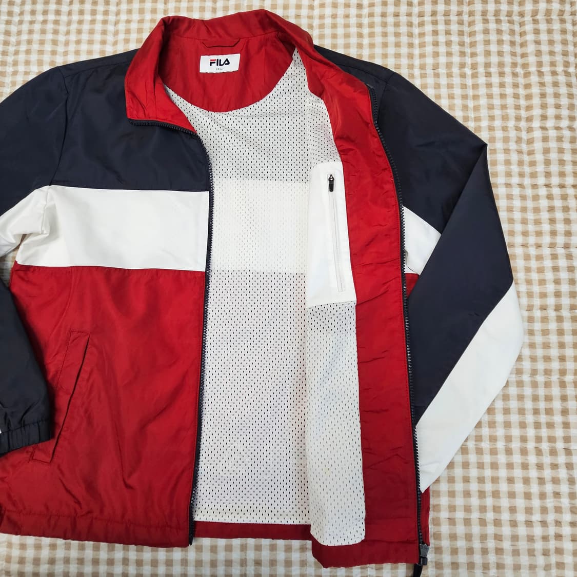 휠라 3단블로킹 바람막이 자켓 남자100 상품이미지6