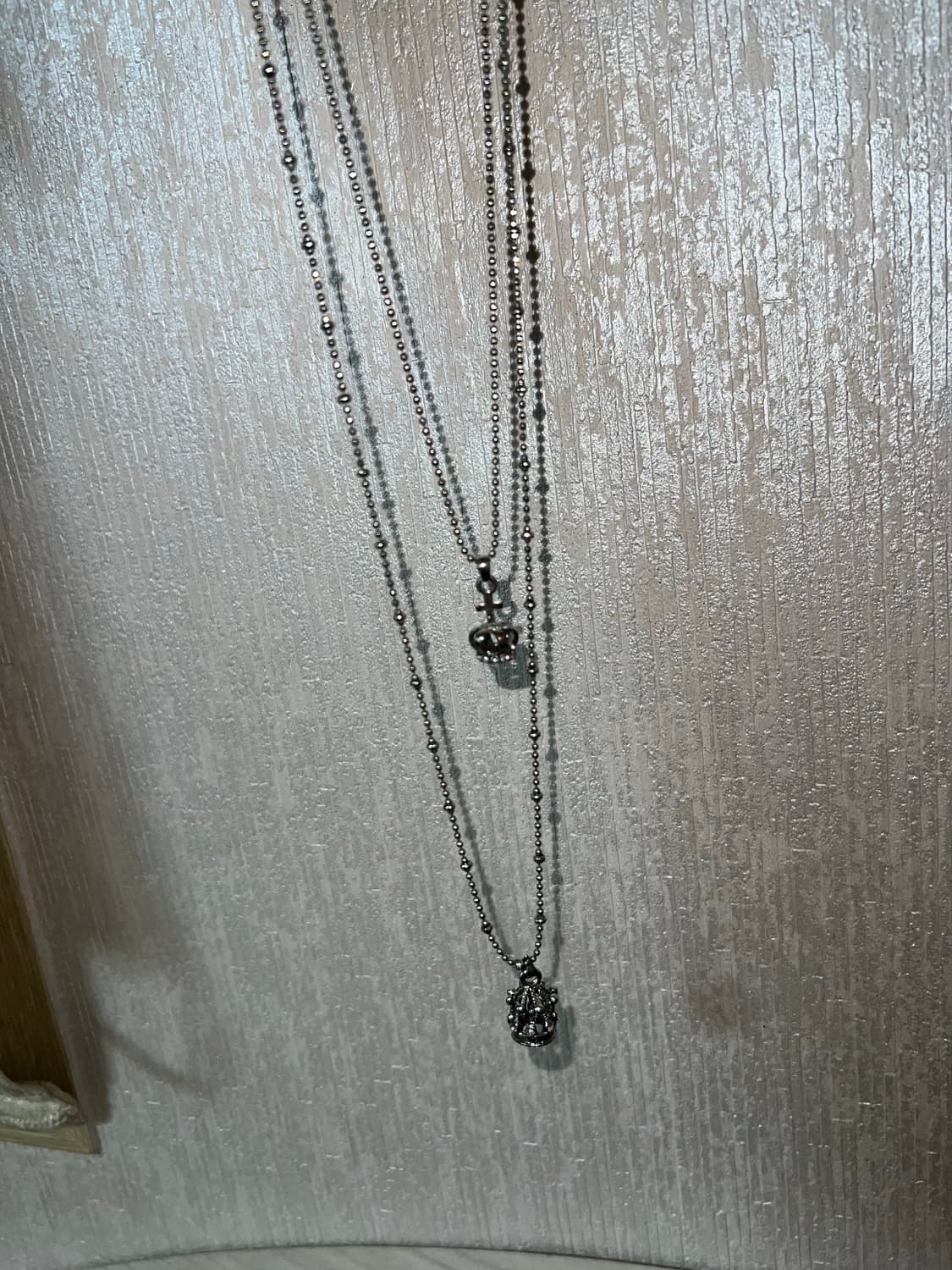 레테 빈티지 펑크 갸루 미니 왕관 두줄 목걸이 상품이미지4