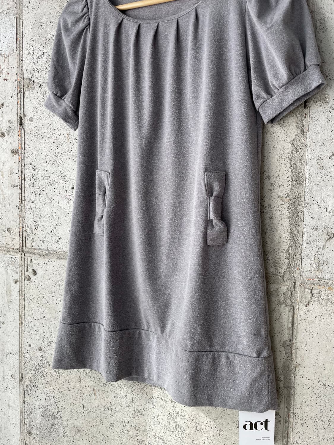 Chrif 리본 장식 원피스 그레이 상품이미지8