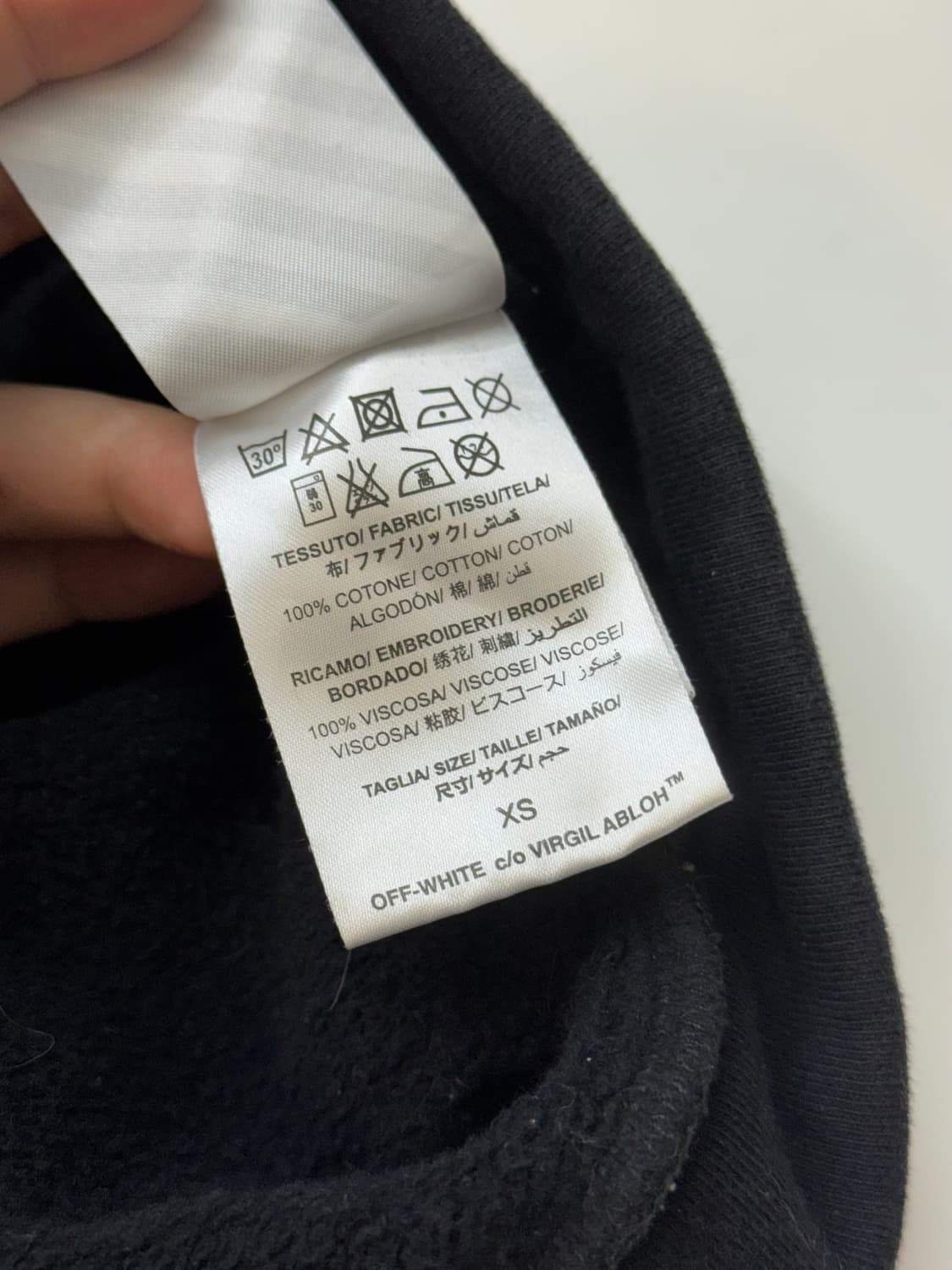 Off-white 오프화이트 멀티패치 오버핏 블랙컬러 후드집업 상품이미지10