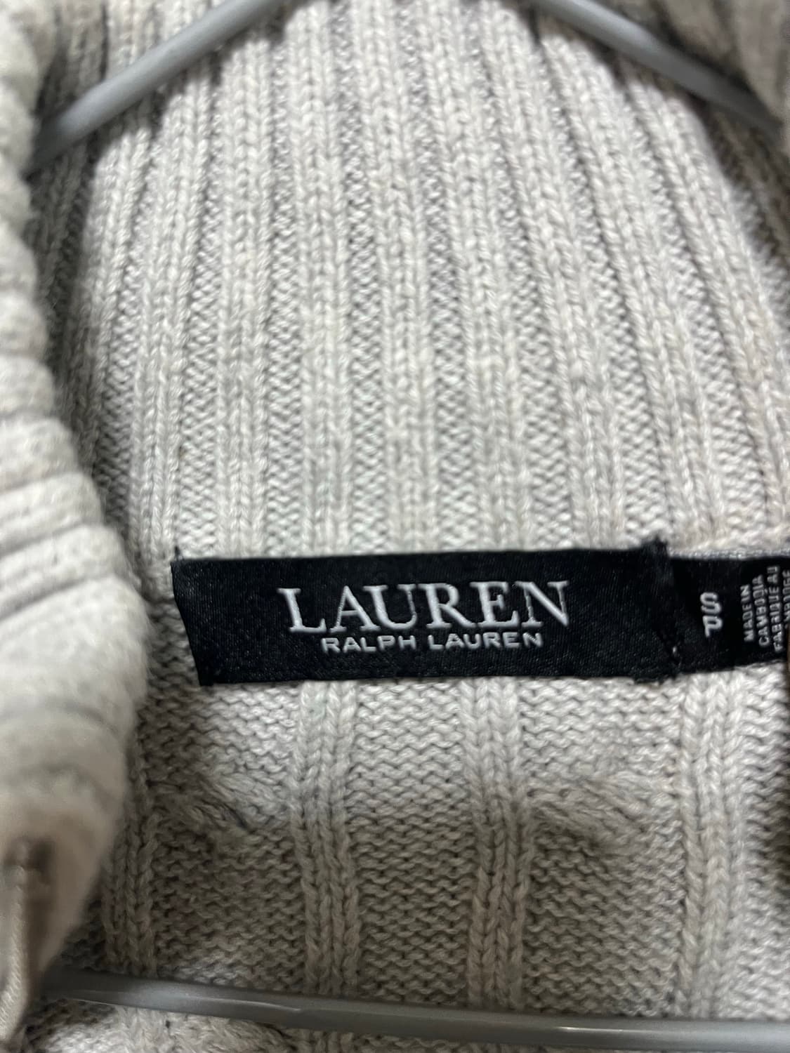 랄프로렌 꽈배기 니트 집업 상품이미지6