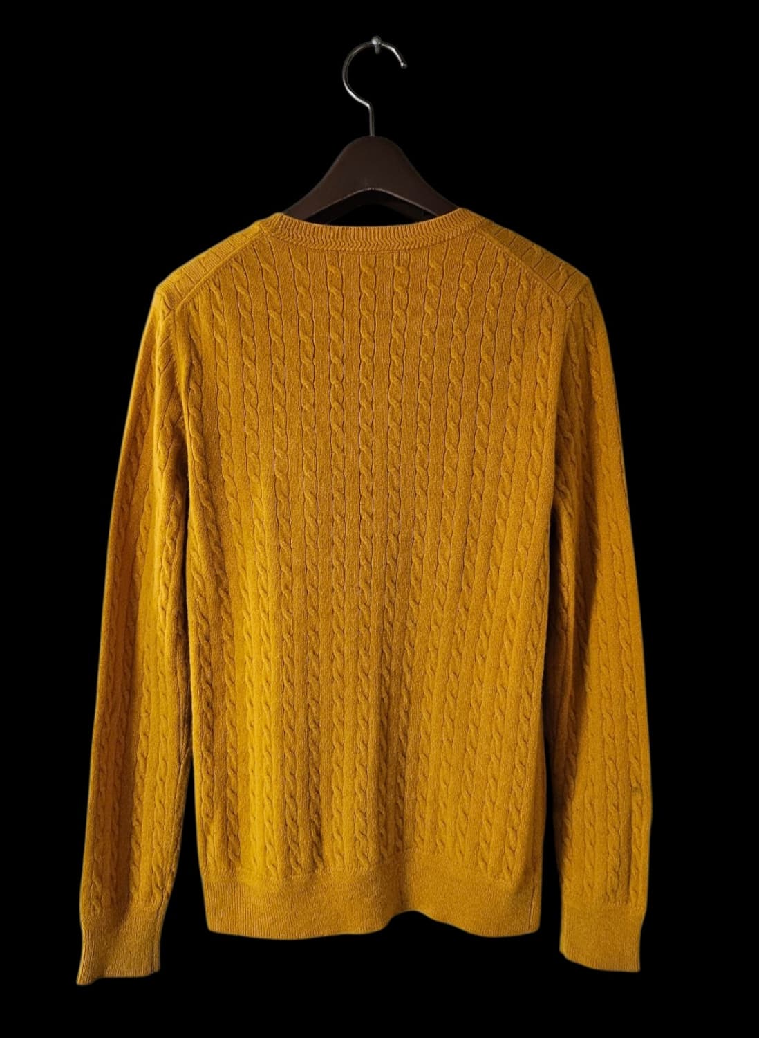 헤지스레이디스 머스타드 캐시미어 혼방 케이블 스웨터 니트 55 상품이미지9
