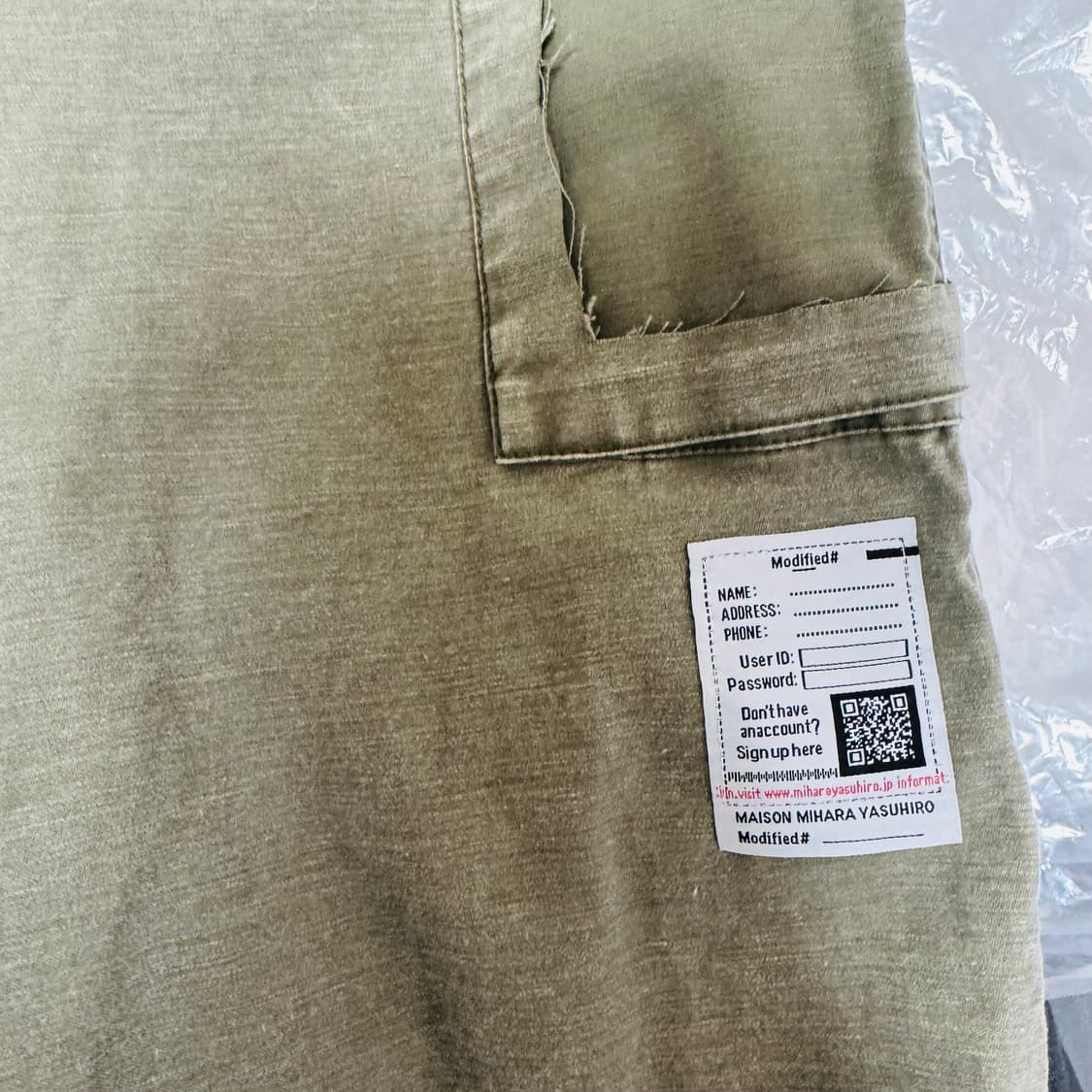 미하라야스히로 25ss 카고 바지 올리브그린 상품이미지3