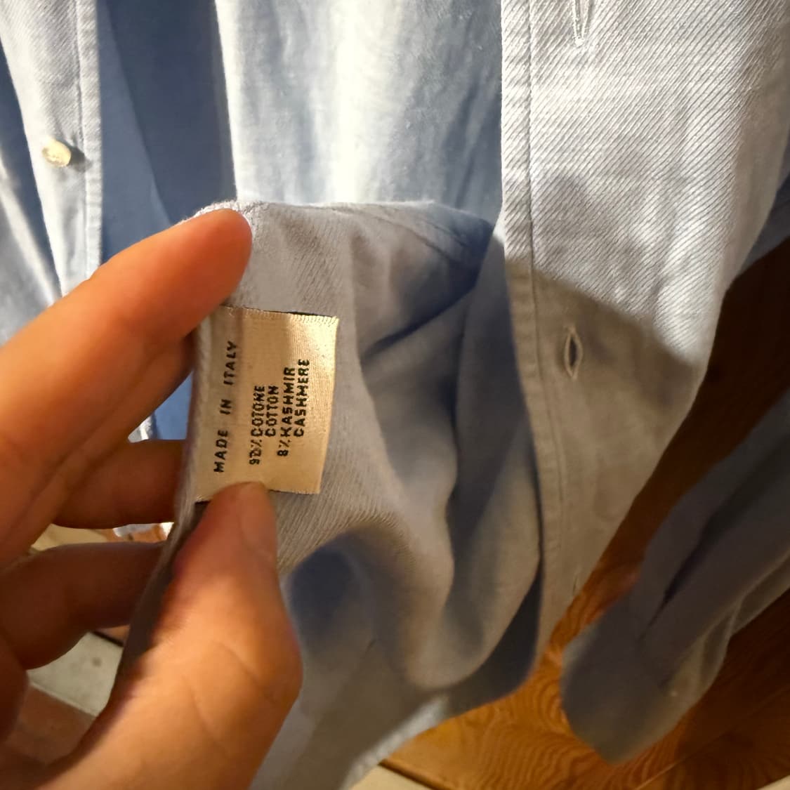  로로피아나 연청 데님 셔츠 판매 합니다.  상품이미지9