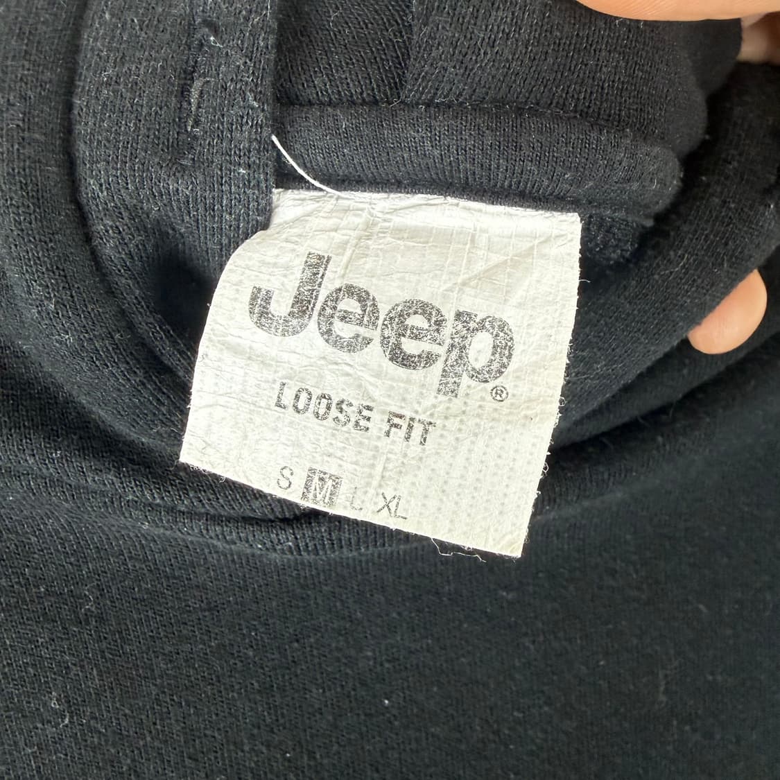  (무료배송)M) 지프 자수로고 후드 티 블랙 상품이미지3