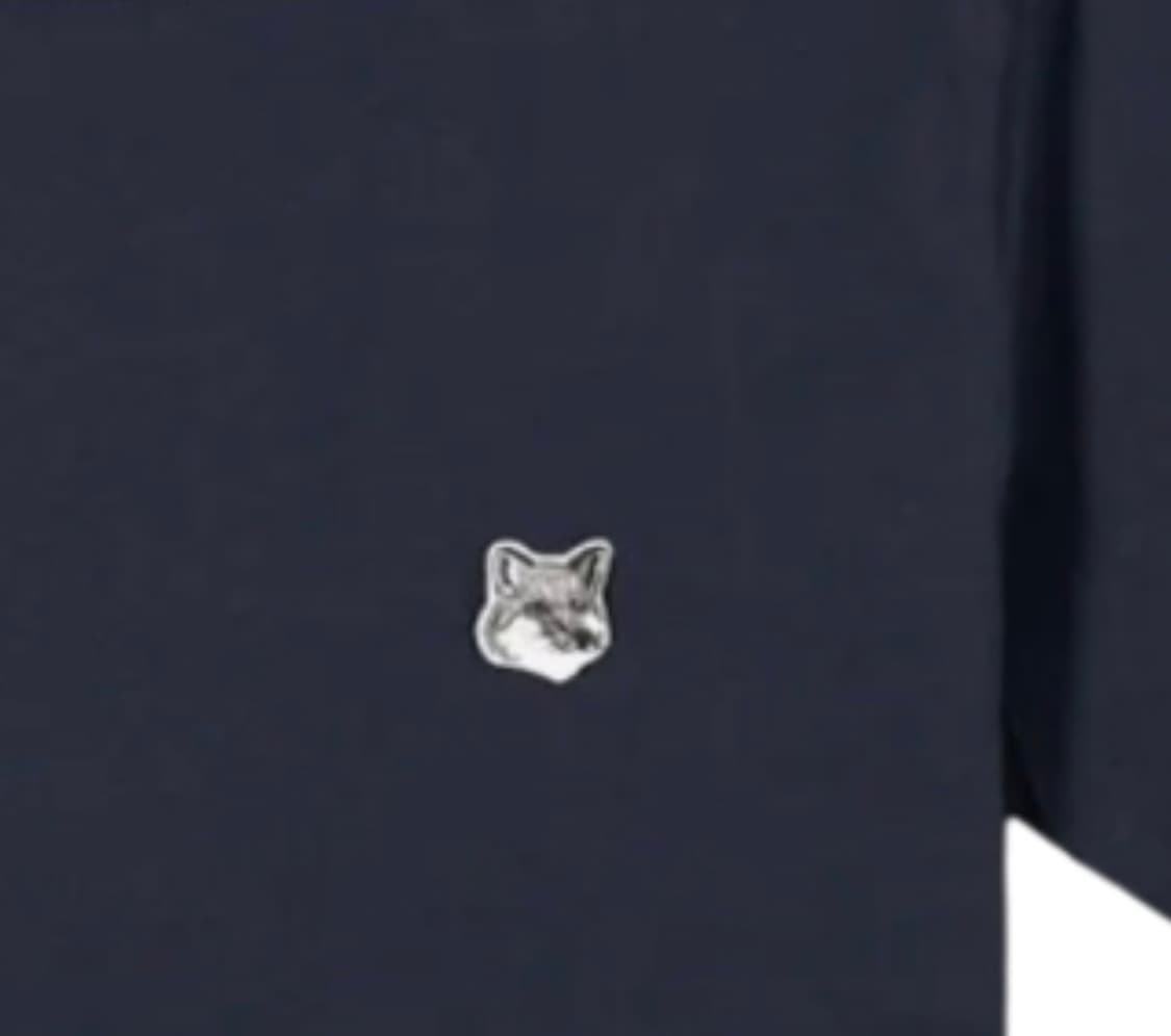 메종키츠네 그레이 폭스 헤드 패치 반팔티 XL 네이비 상품이미지2