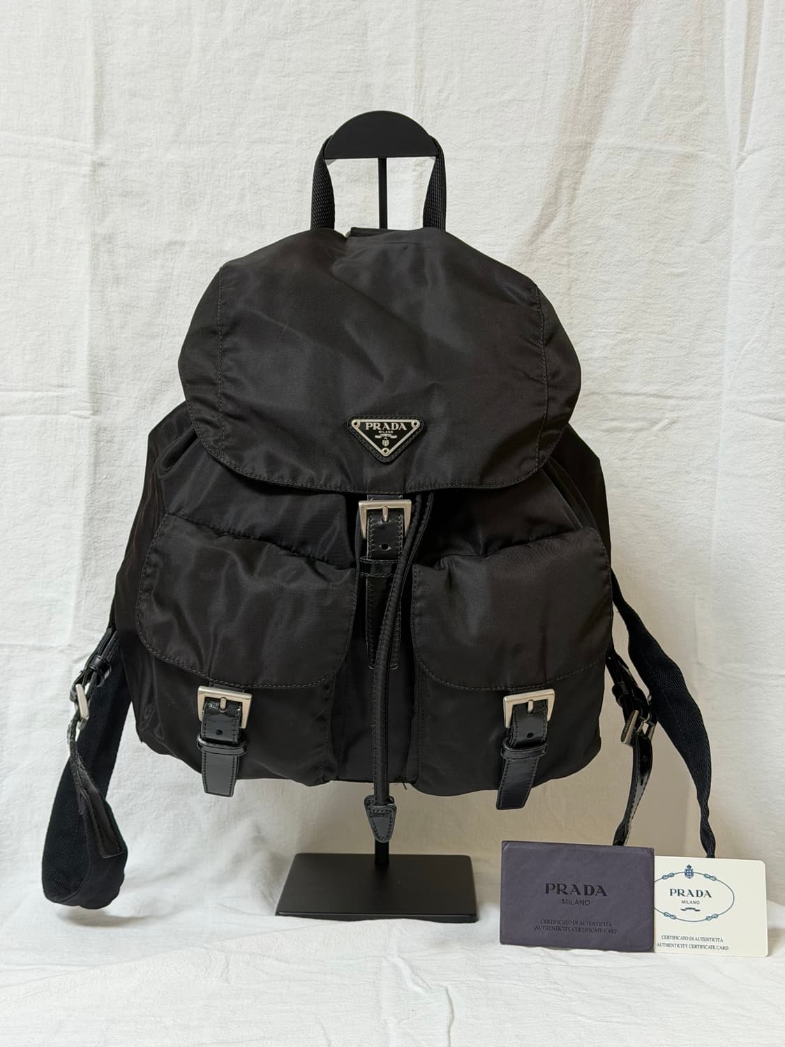 정품 프라다 미디움 백팩 딥브라운(게런티카드 있음) 상품이미지1