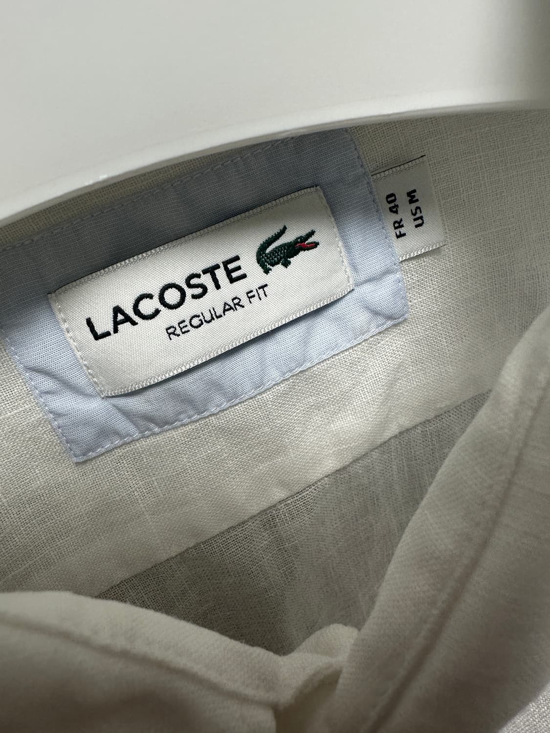 라코스테 린넨 100% 셔츠 화이트 (100)   상품이미지6