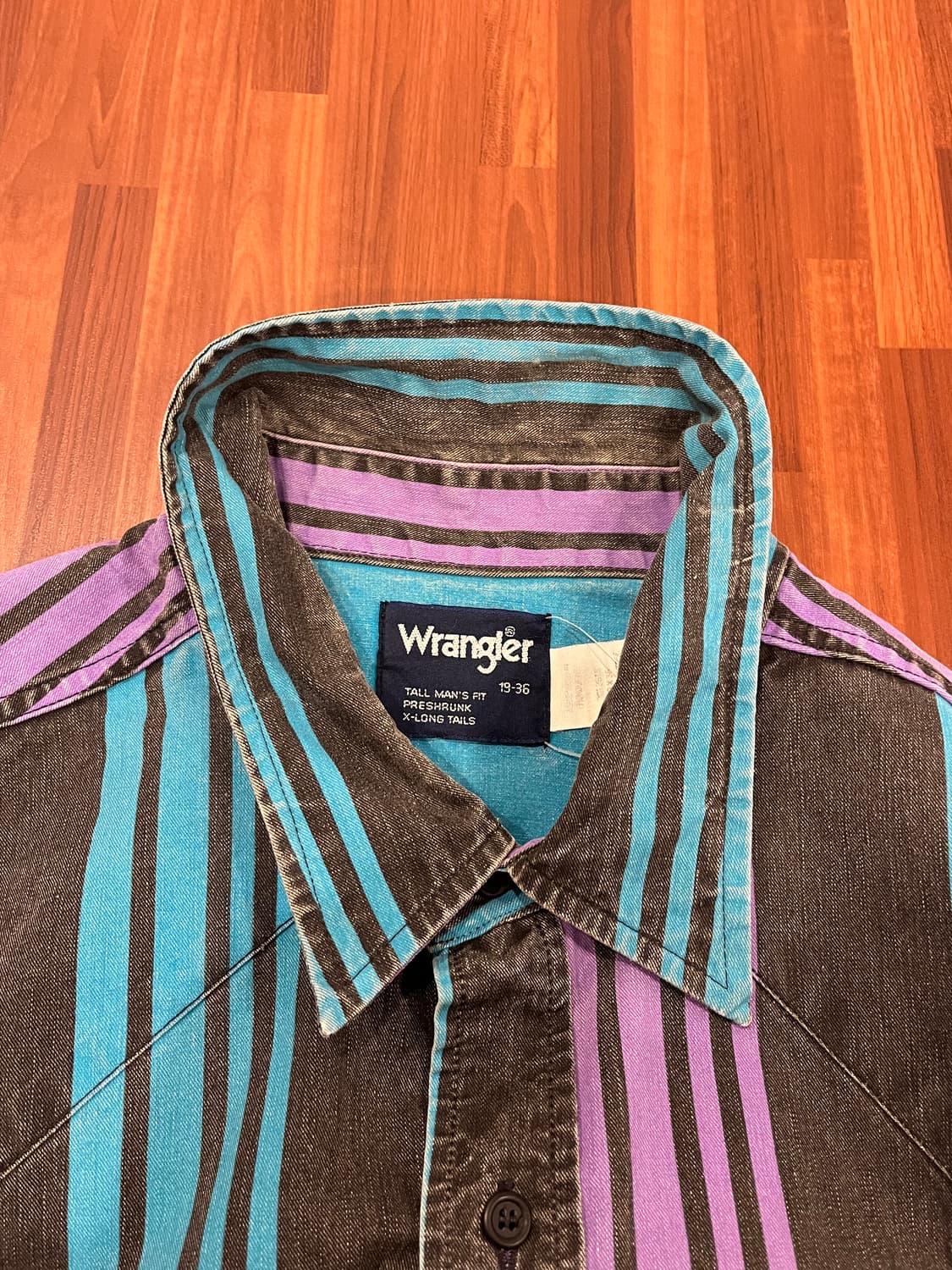 90s Wrangler 랭글러 스트라이프 웨스턴 셔츠 상품이미지10