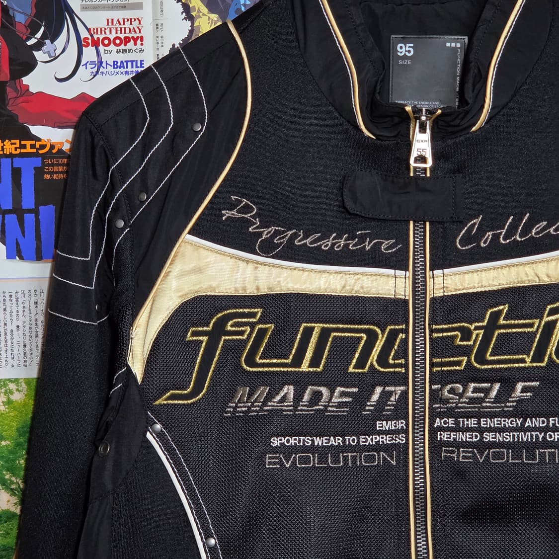 EXR 빈티지 블랙 골드 레이싱 자켓 상품이미지3