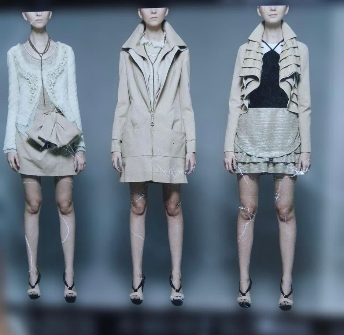 Luxxm 밀리터리 베이스 아방가르드 코트 하라주쿠 y2k lgb goa 상품이미지6