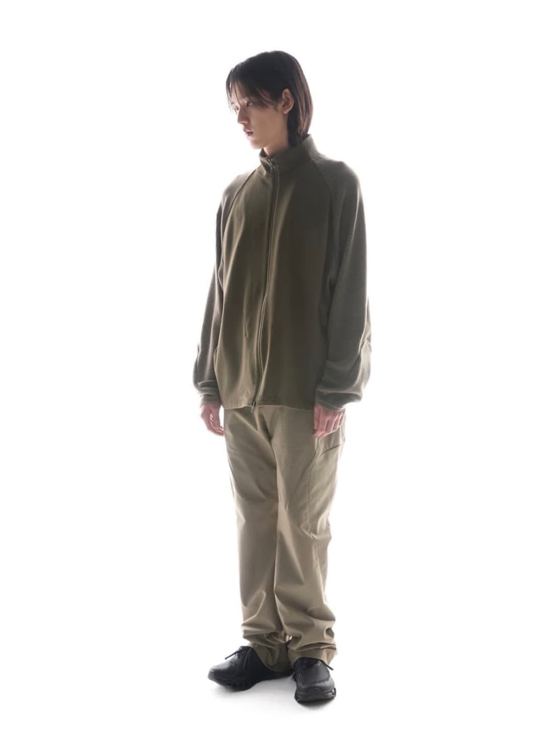[새상품 S] paf 7.0 fleece right olive green 상품이미지2