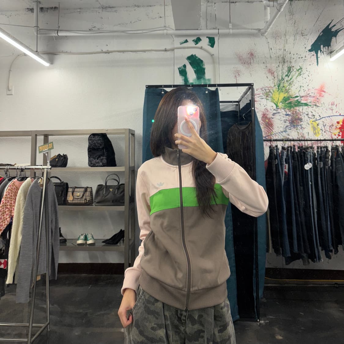 아디다스 핑크배색 파이어버드 트랙탑 희귀 상품이미지1